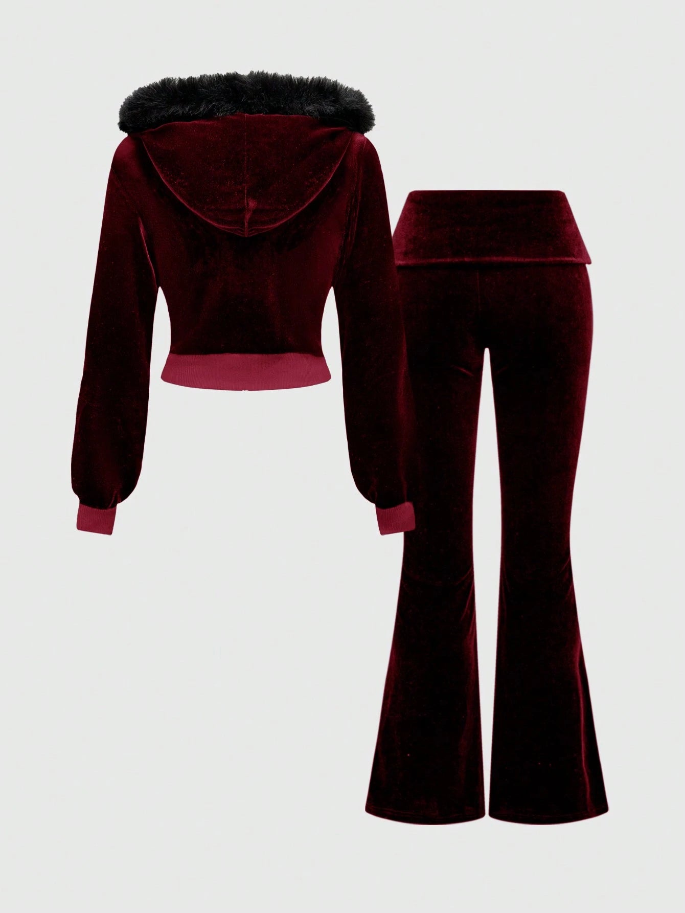 Velvet Tracksuit  2Pcs Set